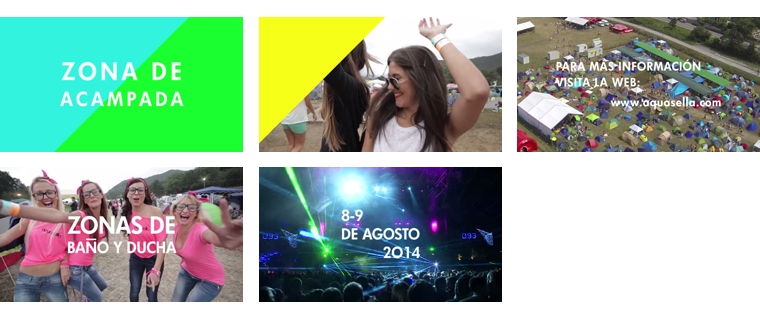 fotogramas del vídeo promocional Acampada Aquasella